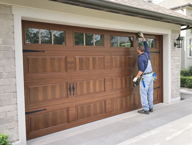 Custom garage door showcase by Eastlake Garage Door Repair in Eastlake
