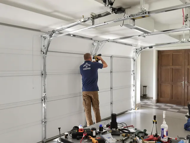 Eastlake Garage Door Repair certified technician performing precision garage door repair in Eastlake
