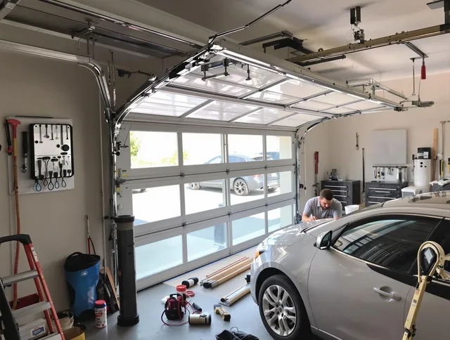 Garage door noise reduction service by Eastlake Garage Door Repair in Eastlake