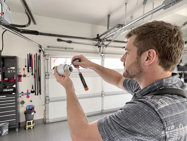 Garage door opener repair service by Eastlake Garage Door Repair in Eastlake