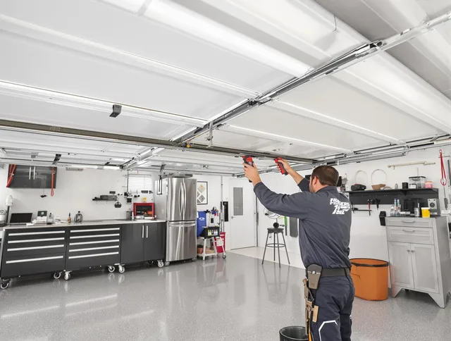 Overhead garage door repair service by Eastlake Garage Door Repair in Eastlake